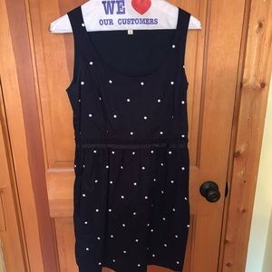 Navy and white polkadot gap dress
